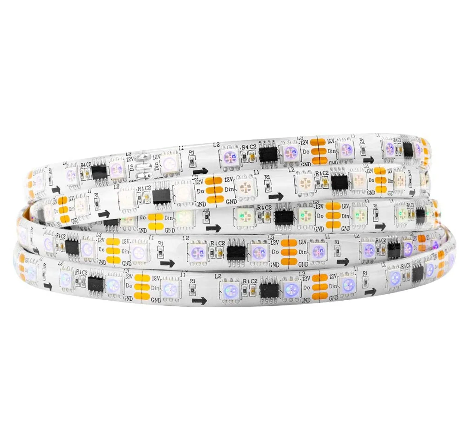 
12 В SMD5050 Светодиодная ws2811 Адресуемая RGB светодиодная полоса светодиодная Пиксельная полоса Светодиодная гибкая полоса 