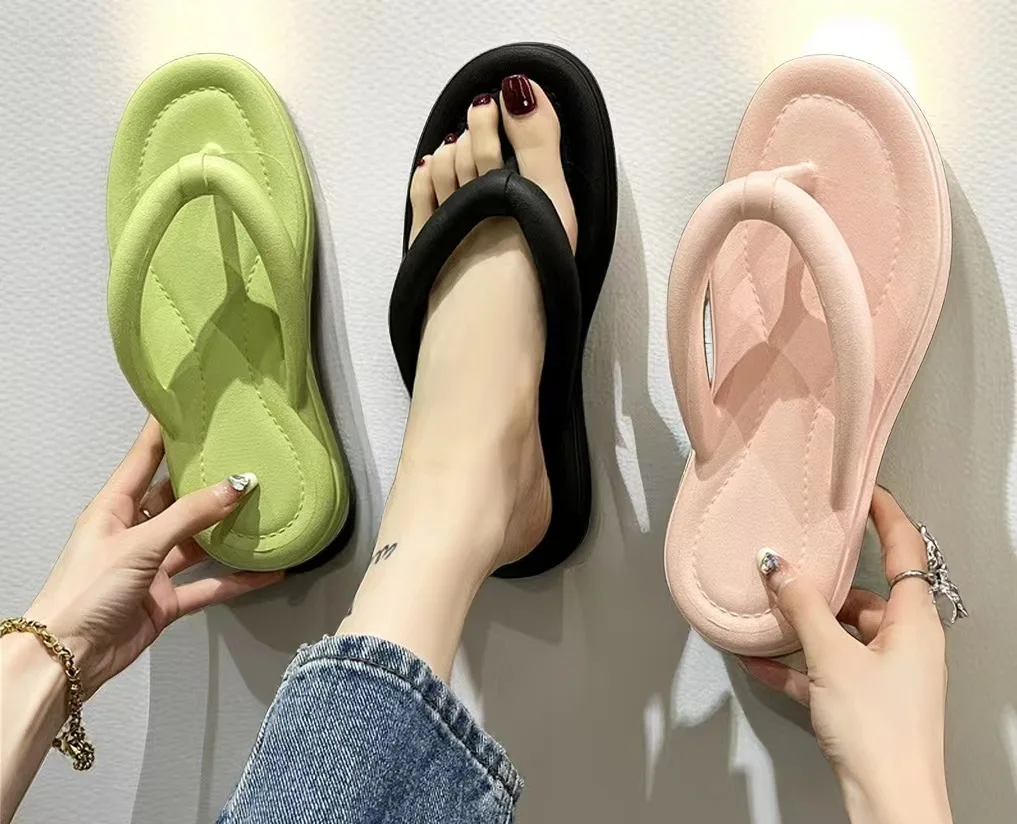 New EVA flip flops women summer super soft minimalist versatile indoor outdoor wear casual beach flip flops