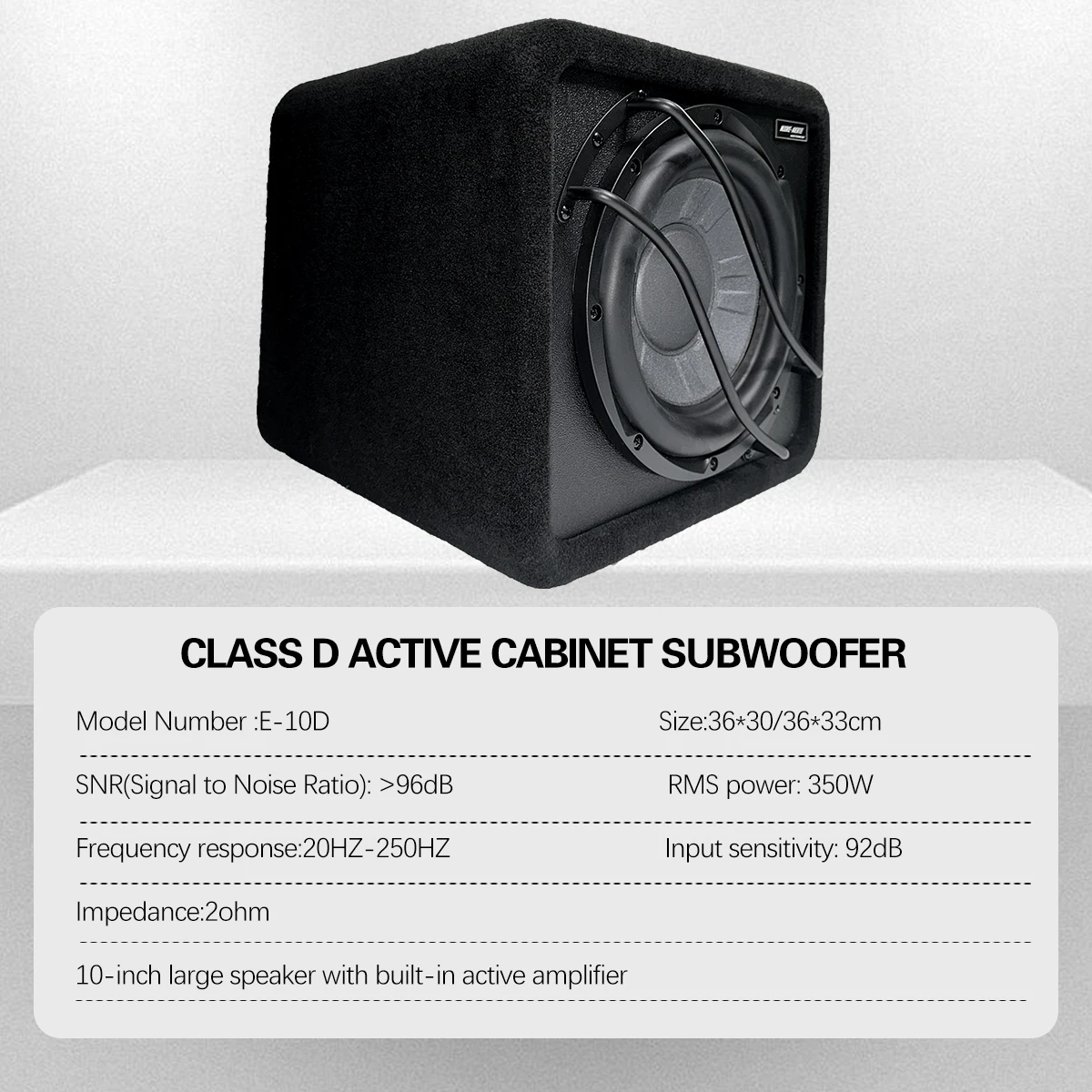 Best 10 inch heavy trapezoid car audio subwoofer vehicle refit 12V subwoofer box