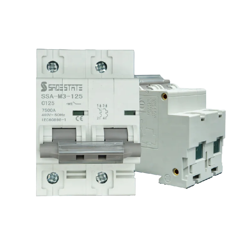 2 Pole Circuit Breaker Mcb Parts Low Voltage DIN Rail Products Mcb Safety Electrical 2P 125A Minitype Breaker