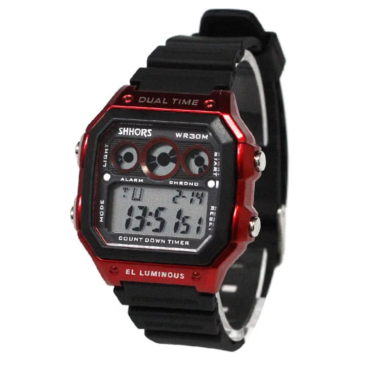 Best-selling Ladies Unique Digital Watches Fashion Times 2021 Brand  Blood Red Casual Square Waterproof Tanks Men Watch