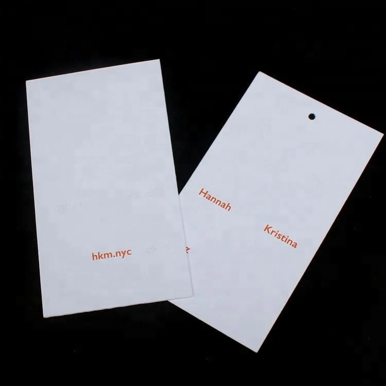 High Quality Hangtag Supplier Custom Printing Brand Name Logo Recycled Paper Swing Tags for Handbags