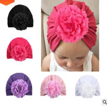 Baby Flower Hat Newborn Infant Fashion Princess Soft Cotton Cap Hair Accessories Child Kids Beanie Hot Sale Hats