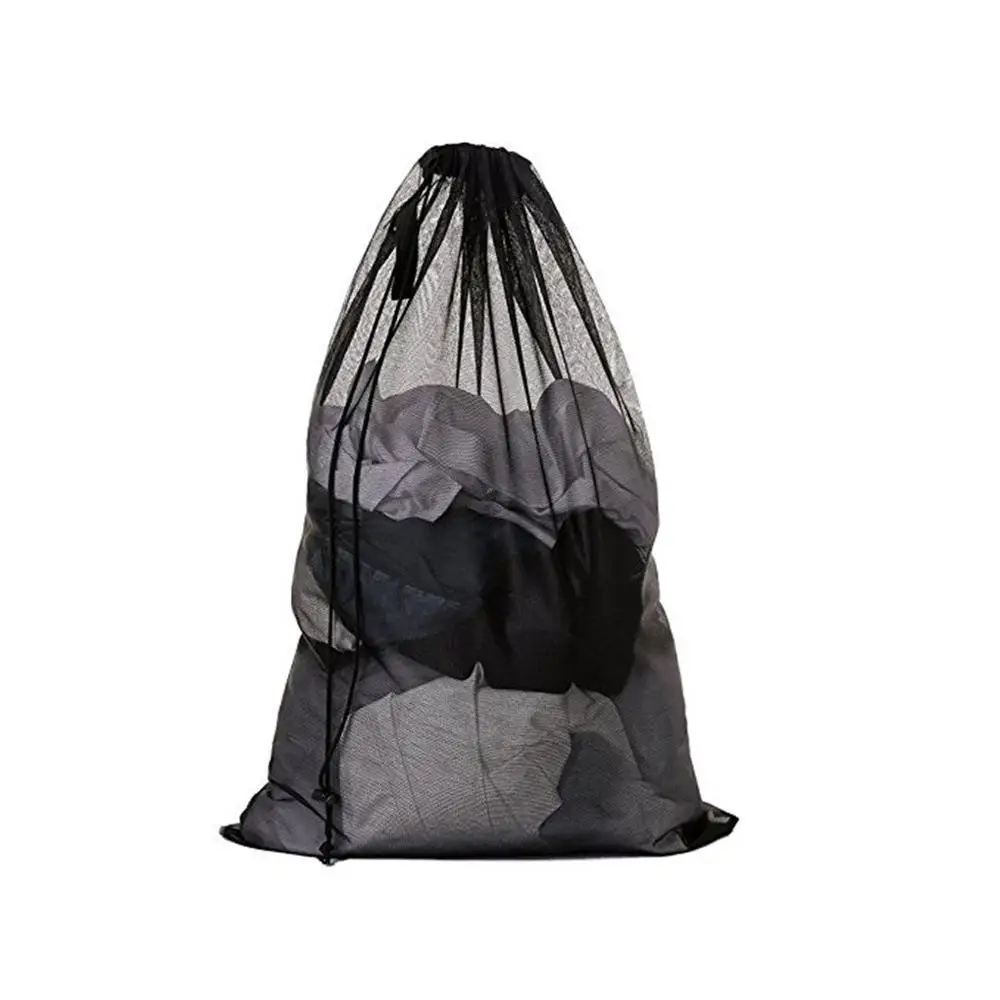 
70*90cm Hotel Heavy Duty Black Laundry Wash Bags&Baskets Mesh Drawstring mesh laundry bag 