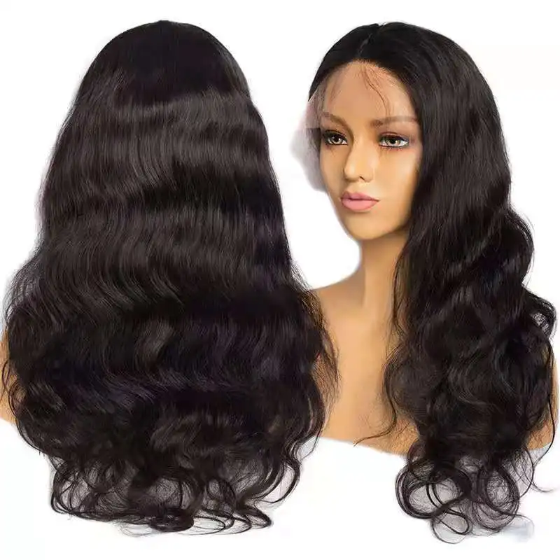 Fluffy curly explosive real human hair wig full lace wigs with baby hair bundles with lace closure