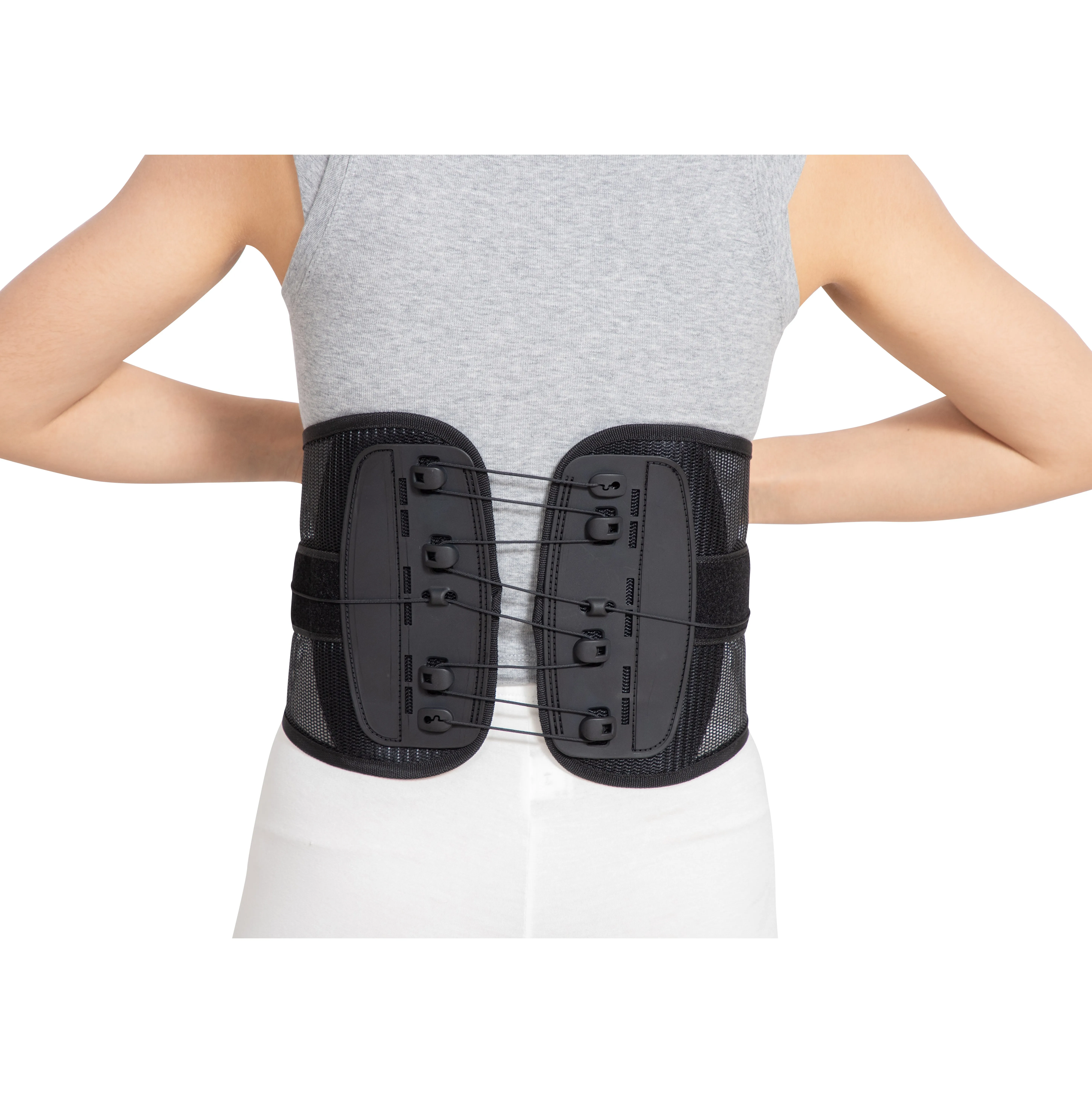 Drawstring Pulley System Medical Waist Belt Adjustable Orthopedic LSO Back Brace Lumbar Support Orthosis
