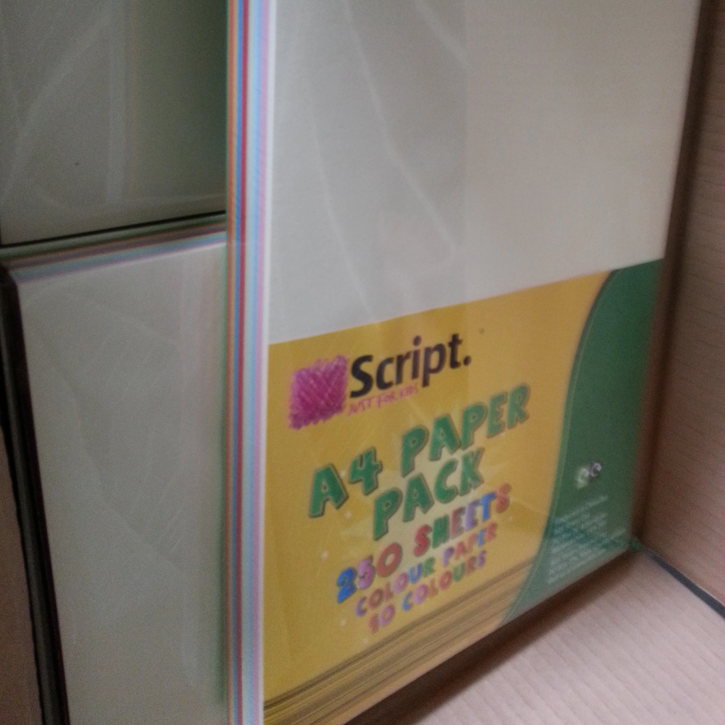 A4 colour paper assorted colour mixed colour pack opp or shrinking film 70-300gsm