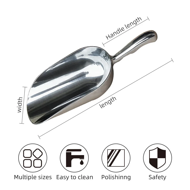 2023 hot sale low price Ice Cube Shovel multi-spec Ice Cube Scoop Bar Buffet Kitchen Spice Candy Flour Nut Scoop Reusable