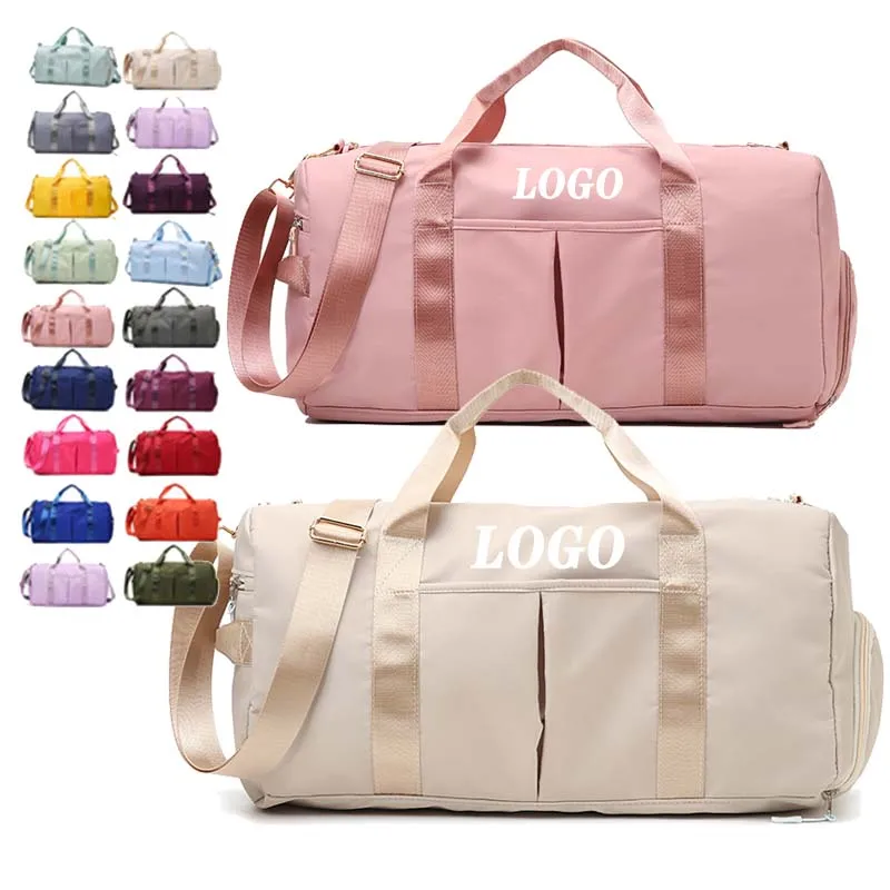 2023 Hot Sale Multicolor Durable Gym Sports Bag Large Waterproof polyester sport travel bag fitness bags for women