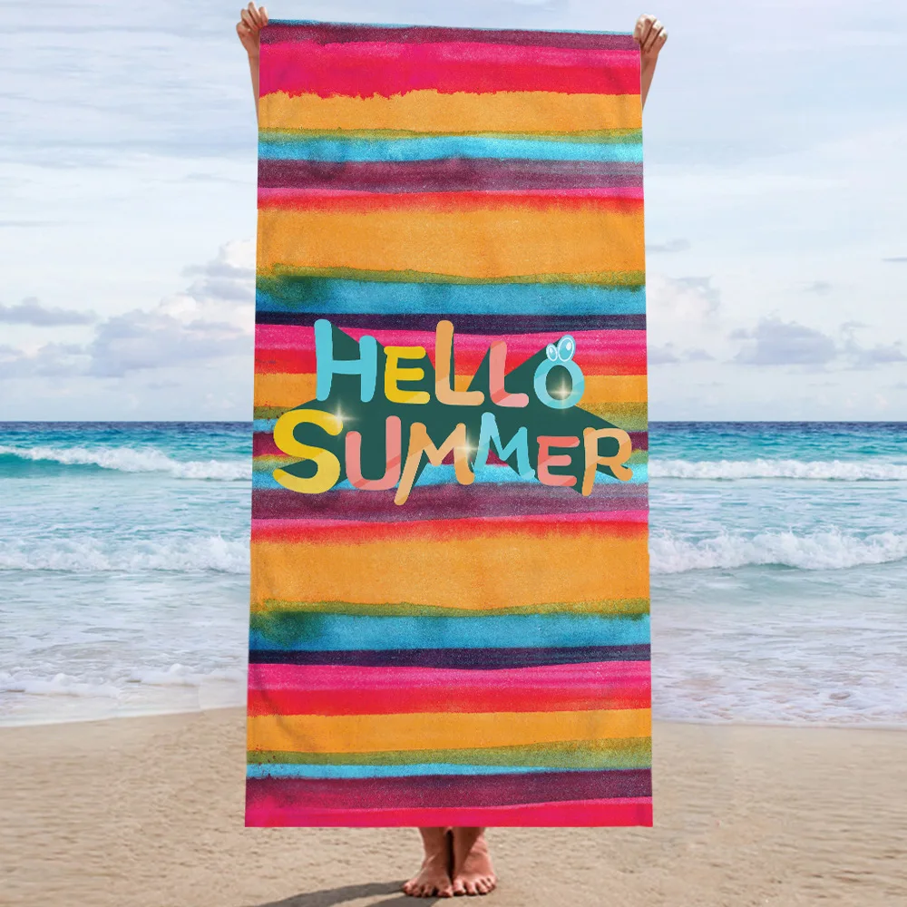 Best Selling Summer Custom Good Quality Muti-color Soft Rectangle sand free Beach Towel