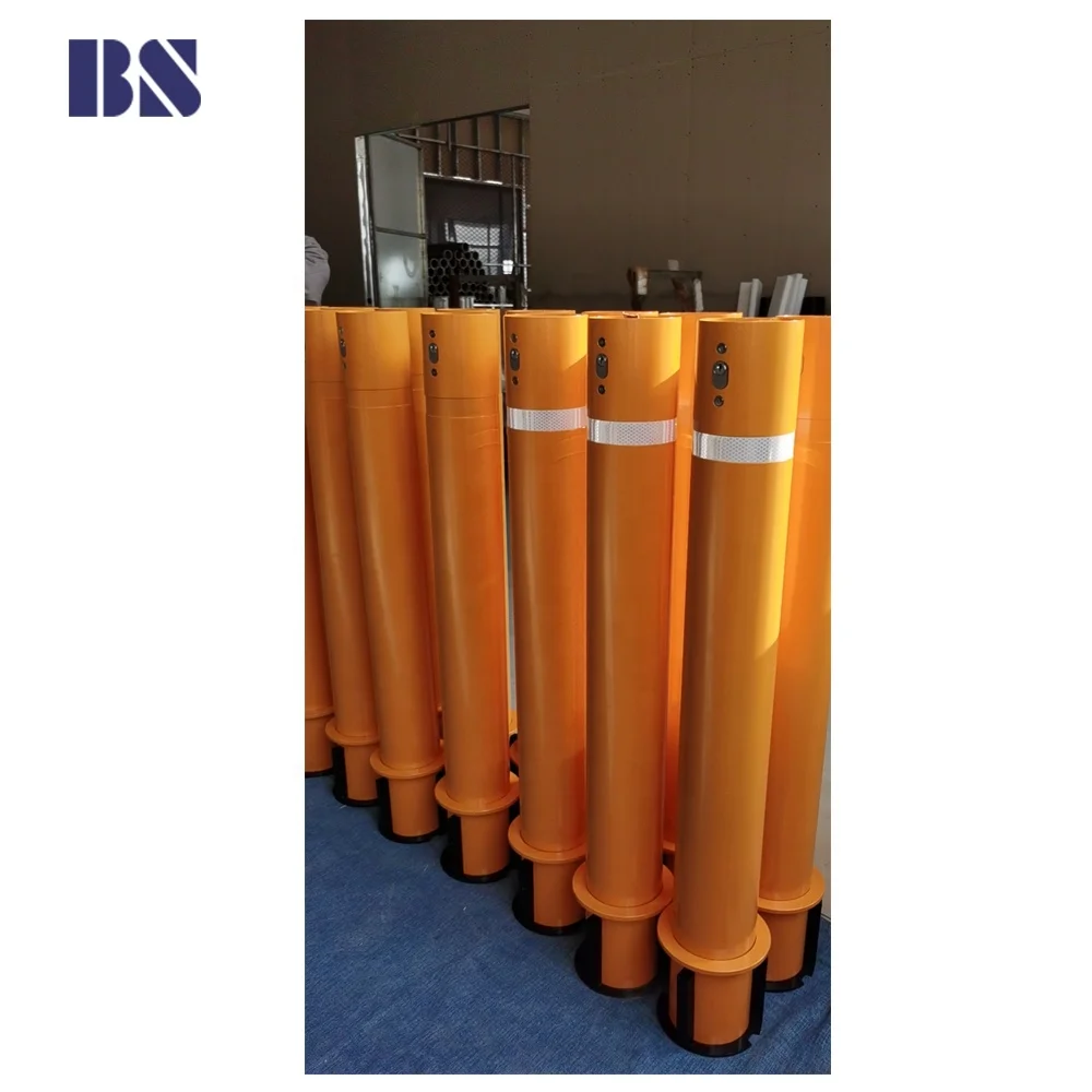 Manual Rising Removable Bollard Lock Access Control Bollard Road Safety Equipment Telescopic Barriers