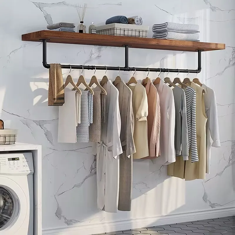 Hot Sale Wholesale  stainless steels  Rod Clothes Rack New Design Display Clothing Rack Mounted Closet