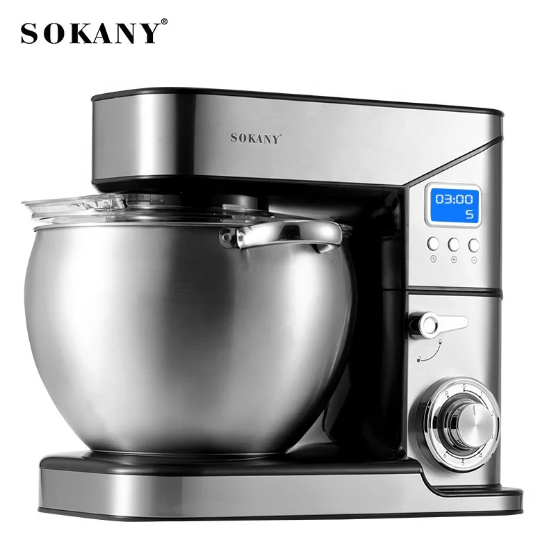 Premium Brand Sokany Stand Food 10L Electric Mixer Bread Dough Mixing Machine Silver Blender Household Appliances