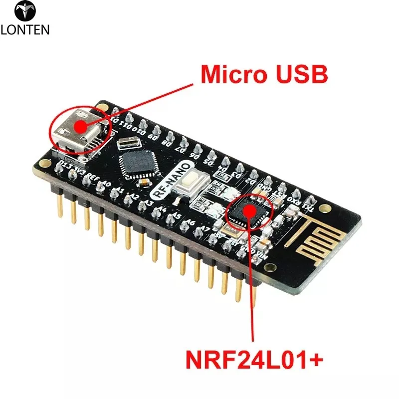 RF Nano V3.0 Micro USB модуль ATmega328P QFN32 5V 16M CH340 встроенный NRF24l01 + 2 4G беспроводной Imme