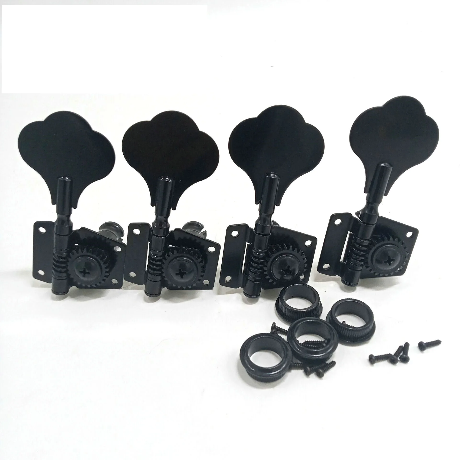 Hot sale low price high quality durable silver and black jazz bass guitar string knobs