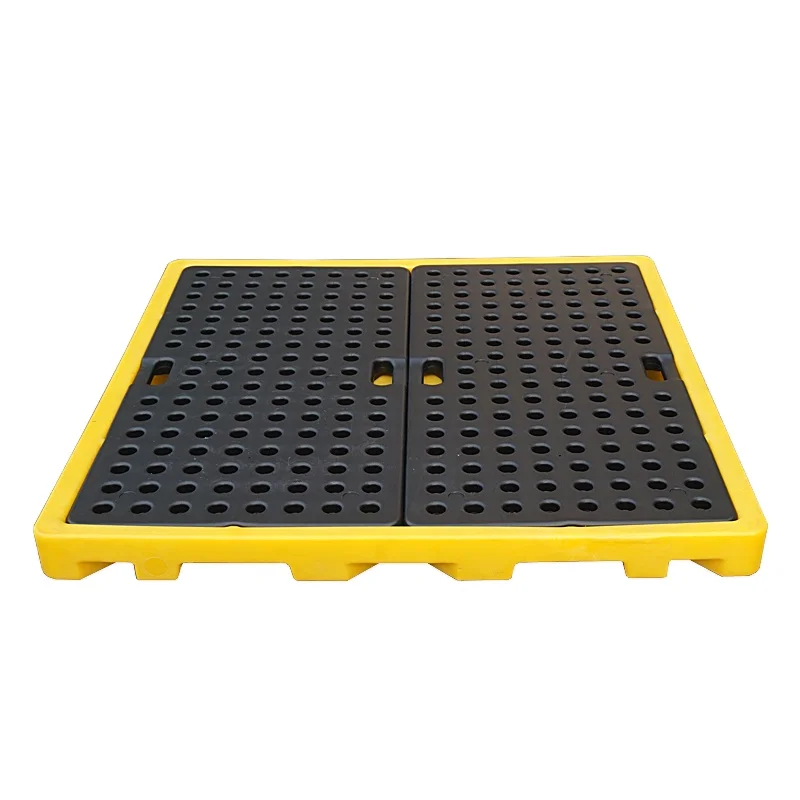 Safe storage plastic 4 drum spill containment pallets Stackable for oil proof nestable pallet plastic pallet plastic industrial