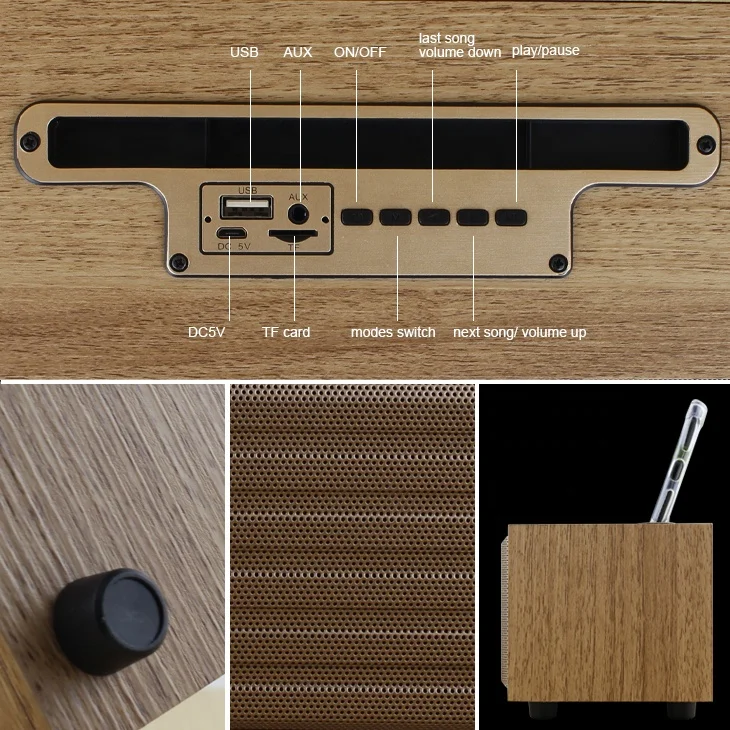 Kisonli G12A Top Seller Gaming Stereo Sports Wooden Speaker Outdoor Wholesale Mobile Phone Wireless Speaker