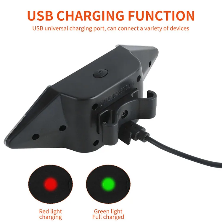 BORUiT велосипедный задний фонарь с USB-зарядкой водонепроницаемый светодиодный дистанционным