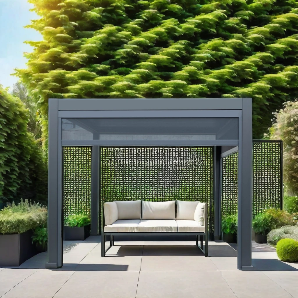 Well-known Brands Patio Led Light  3X3M 3X4M 4X4M 6X4M Outdoor Waterproof Aluminium Louvered Pergola