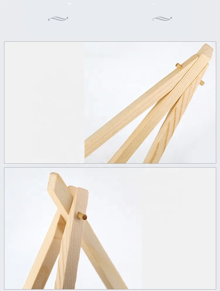 Wood Display Small Easel Artist Painting Party Tripod Easel Tabletop Holder Stand For Canvases Crafts Wooden House Decoration