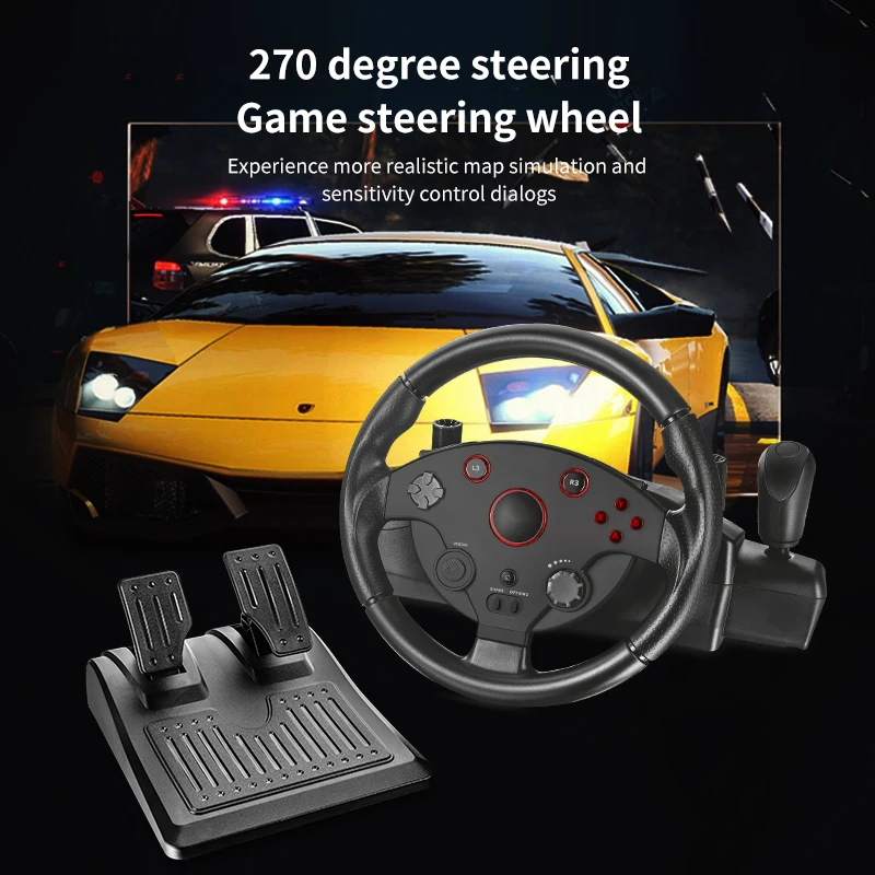 270 degree steering angle PS4 gaming steering wheel racing wheel for switch/PS4/PS3/XBOX ONE/XB360/PC