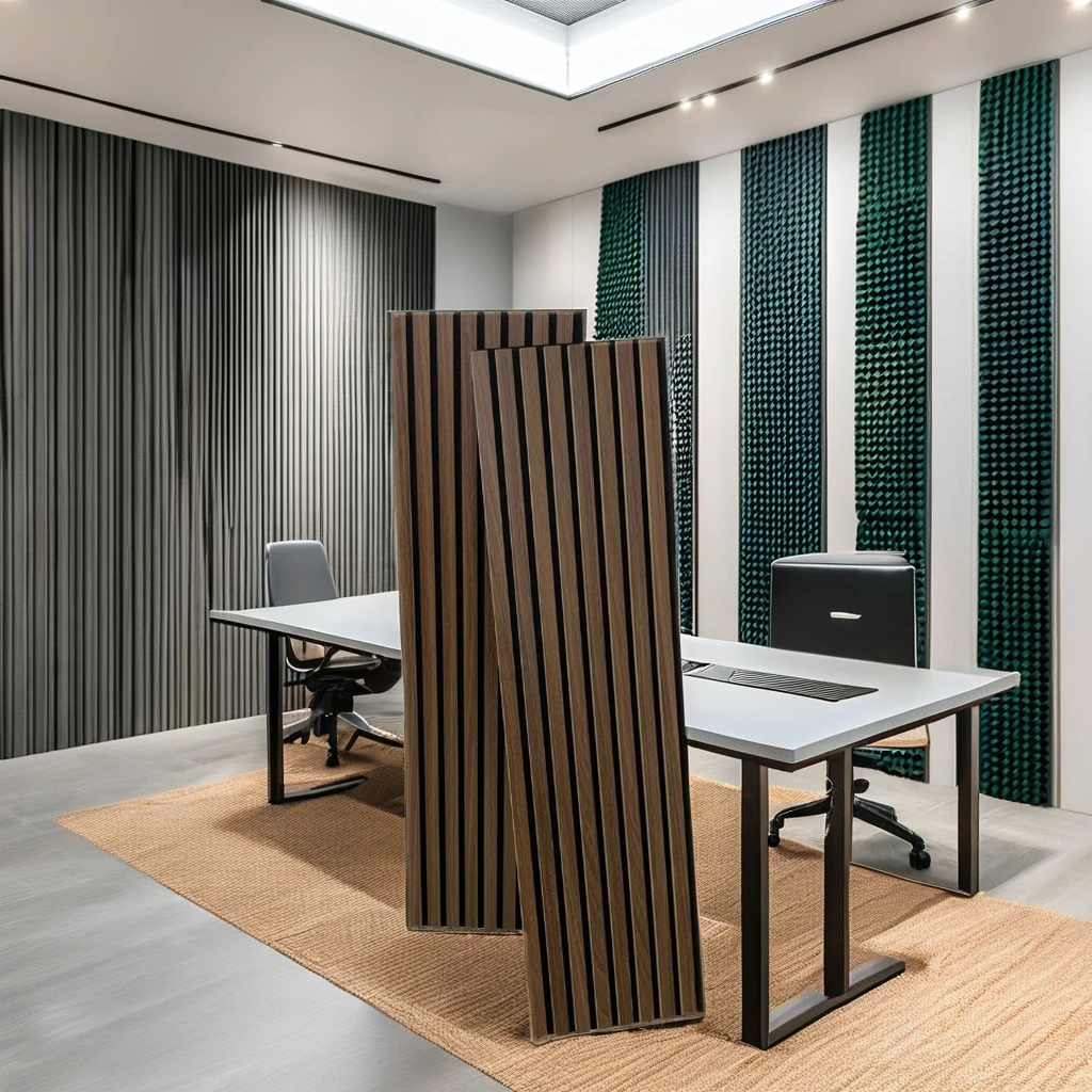 Modern Design Commercial Polyester Fiber Acoustic Wall Panels Wooden Slatted Studio Sound Absorbing Decor for Hotels & Schools