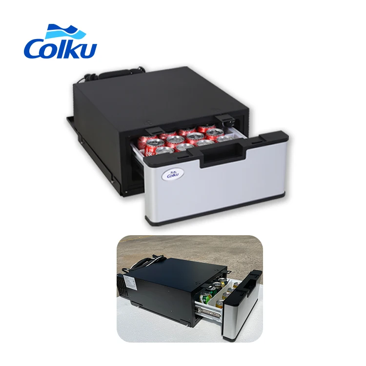 Stainless Steel Material 23 Liter Portable Drawer Fridge 12V 24V Car Freezer 220V Slide Out Drawer Refrigerator