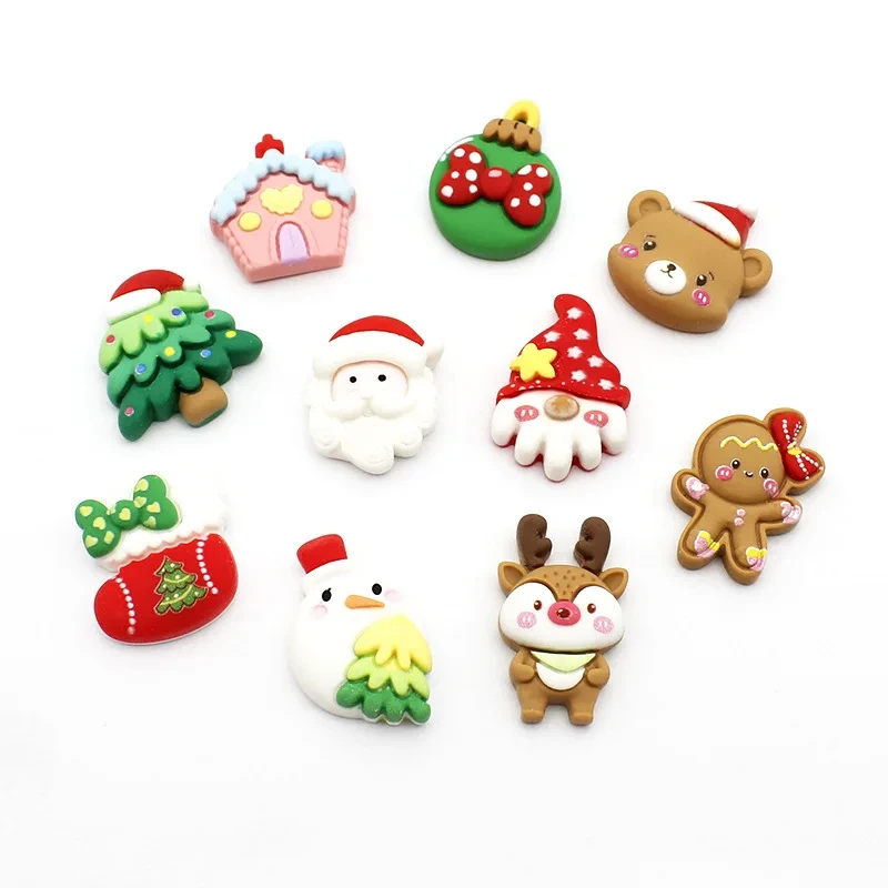 DIY Resin Buttons For Baby Kids Clothes Christmas Tree Bear Santa Sock Decorative Cartoon DIY Sewing Accessories
