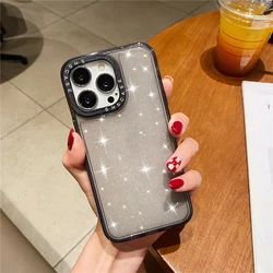 Clear Glitter Silicone Case with Logo Camera Protection for iPhone 13 Glitter Case
