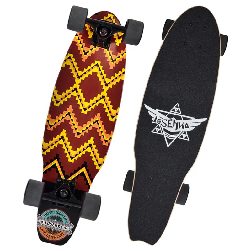 cheap custom wood complete fish skate board mini cruiser skateboard