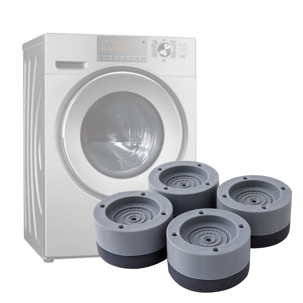 4-pack Adjustable Height Noise Dampening Anti Vibration Rubber Feet Pads Spare Parts Accessories for Washing Machine