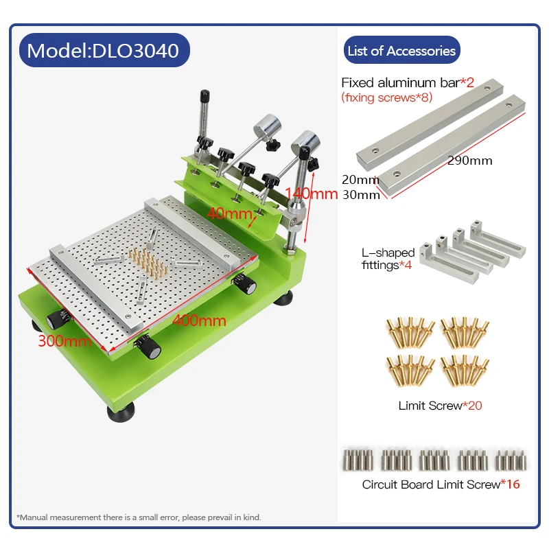DELIOU 3040 High Precision Perfect Stencil printer Manual Solder Paste Stencil Printer for smt printing