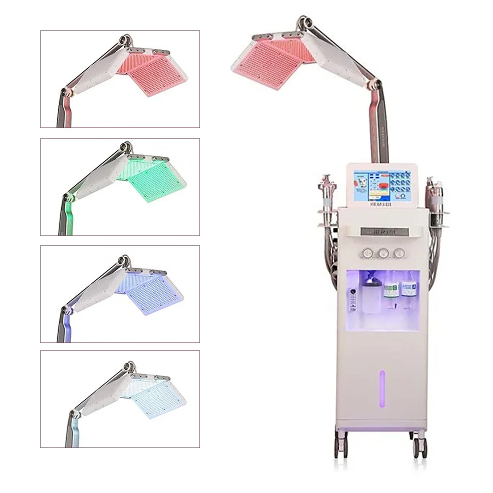 Профессиональный аппарат 14 в 1 для гидродермабразии, светотерапия, косметическая машина для ухода за лицом, Аква-пилинг, кислородная инфузионная машина