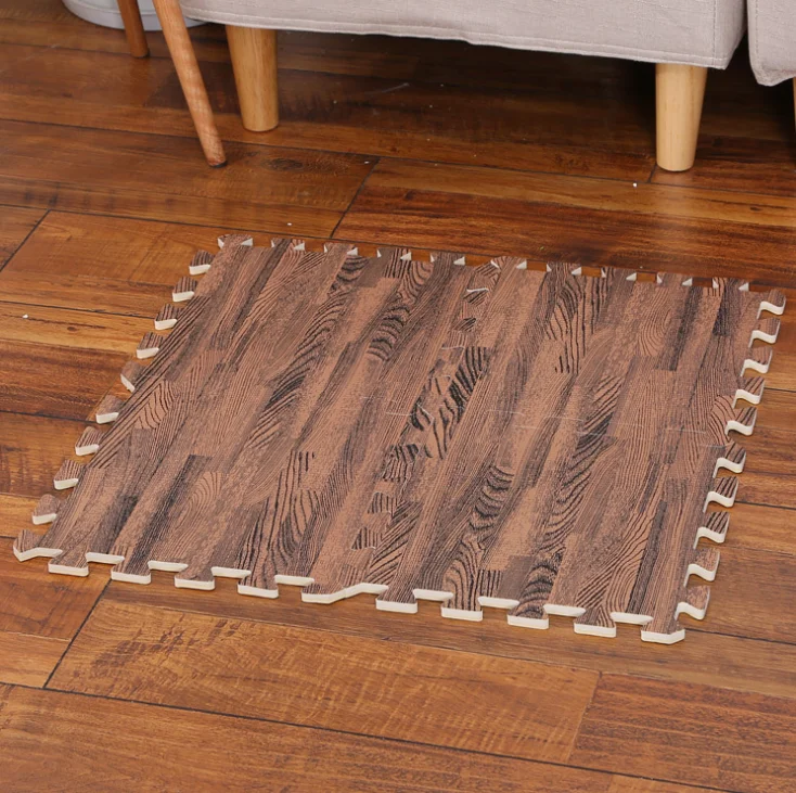 MH92 Eva Puzzle Mat Wood Grain Pe Foam play mat for baby chid homeused floor mats