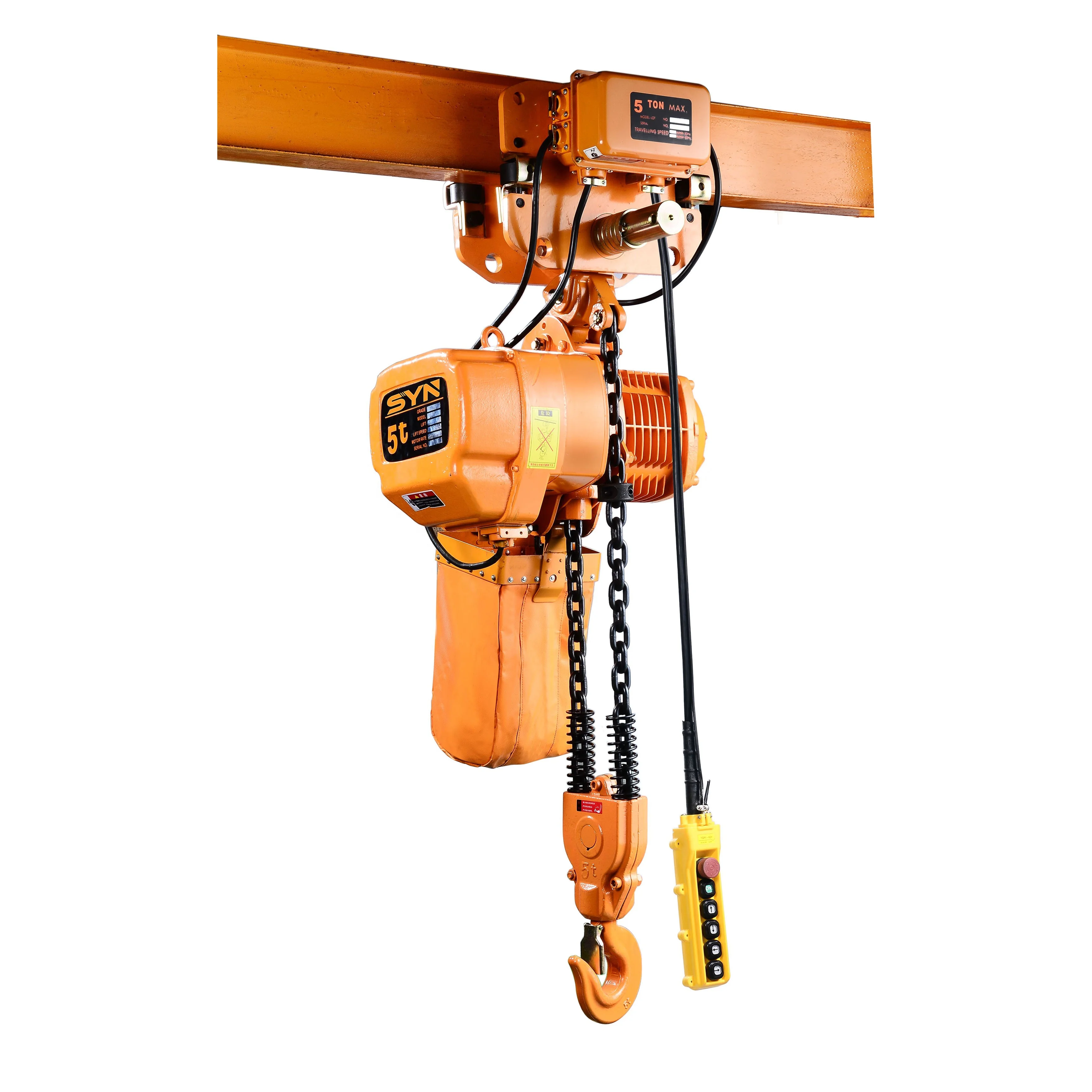 5t double chain Chain electric hoist 1 ton cheap hook chain Operation type electric hoist