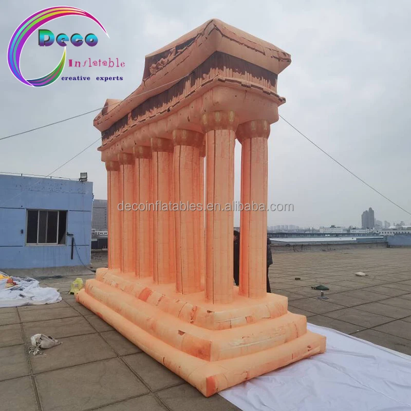 Simulated Building Large Inflatables Greek Temple Decor