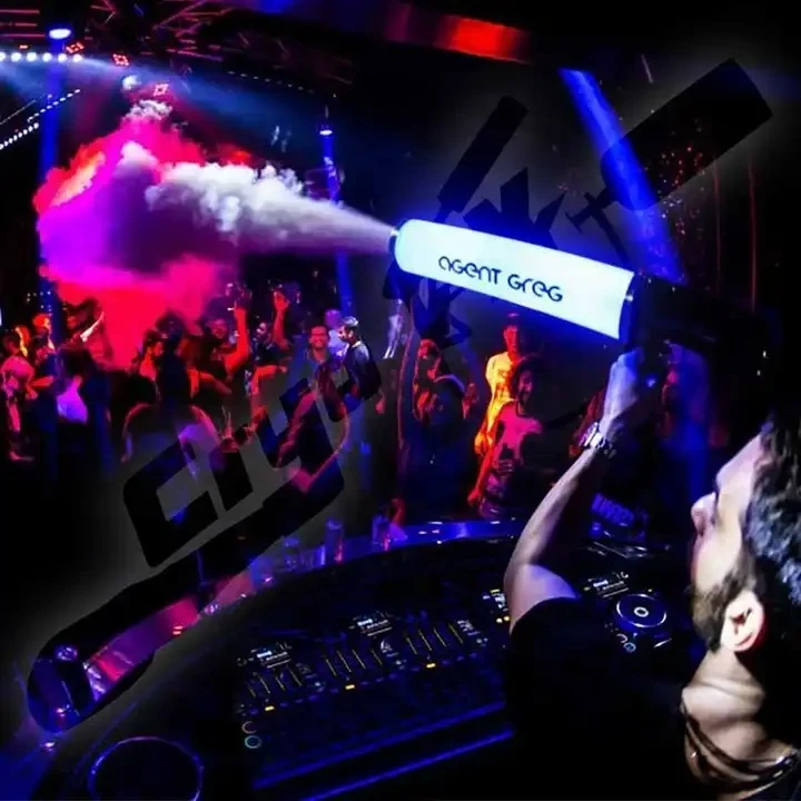 RGB Led DJ Stage CO2 Jet Machine Special Effect Fogger Smoke Gun For Nightclub Bar Party