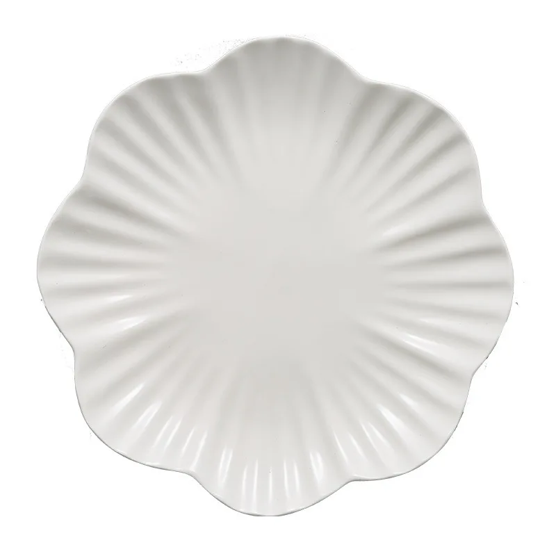 Hotel tableware wholesale creative flower petal plate 9-10 inch fruit salad plate tableware wholesale