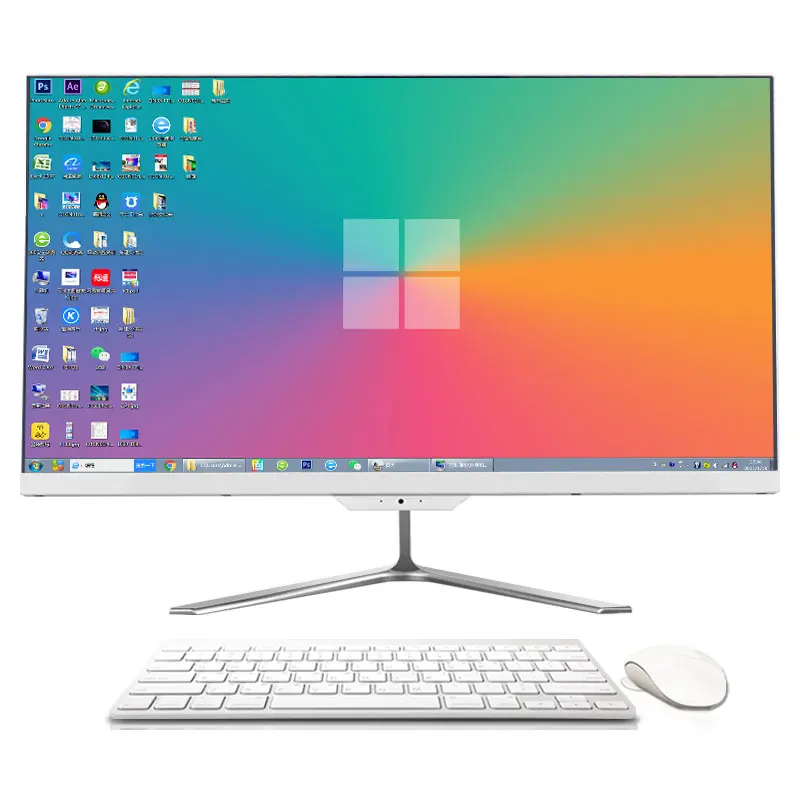 ODM/OEM new 21.5-inch white all-in-one with built-in camera, can choose CPU memory and hard disk all-in-one