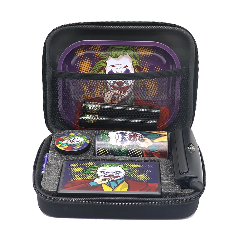 Wholesale Smoke Shop Travel Bag Smoking Set Custom Metal Rolling Tray Digital Scale Herb Grinder Smoking Accessories