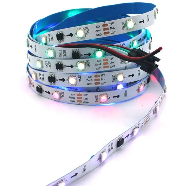 Guangdong Wholesale 5m 12V 5050 Multi-color RGB led strip light 44keys Remote Control luces led ribbon