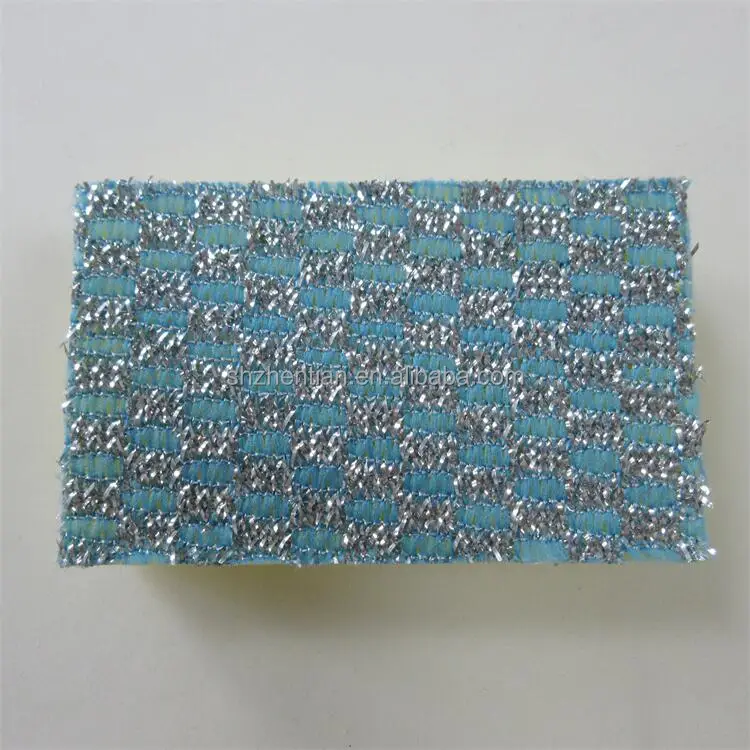 Multifunctional Kitchen Cleaning Sponge Non-Scratch Heavy Duty Stainless Steel Wire Mesh Sponge Scouring Pad Sponges For Dishes