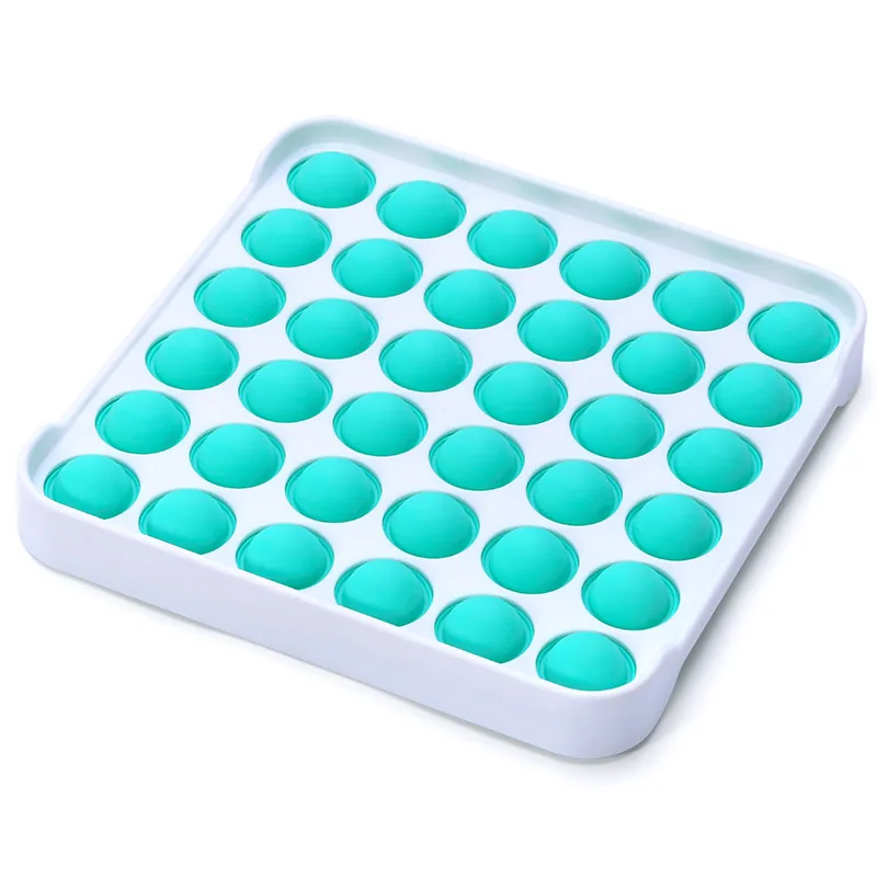 Blue Square Pop Up Bubbles Stress Relief Toy Anxiety Release Toys Plastic Puzzle Game Toy