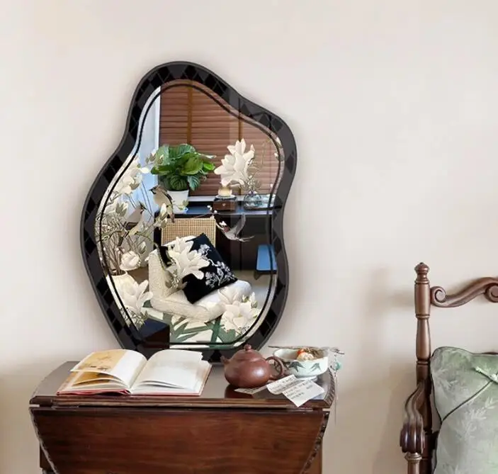 Home decor mirror desktop ornament symbolizes good flowers and birds mirror decoration painting bedroom decoration painting