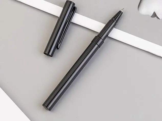 rose gold golden pen with logo