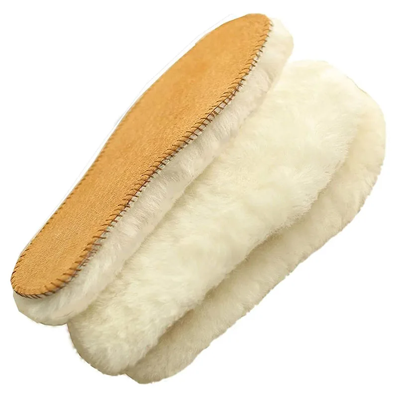 Amazon Hotselling Thermal Wool Felt Insoles Thicken Warm Insole For Men Women Shoes Breathable Skin-friendly Shoe Pad