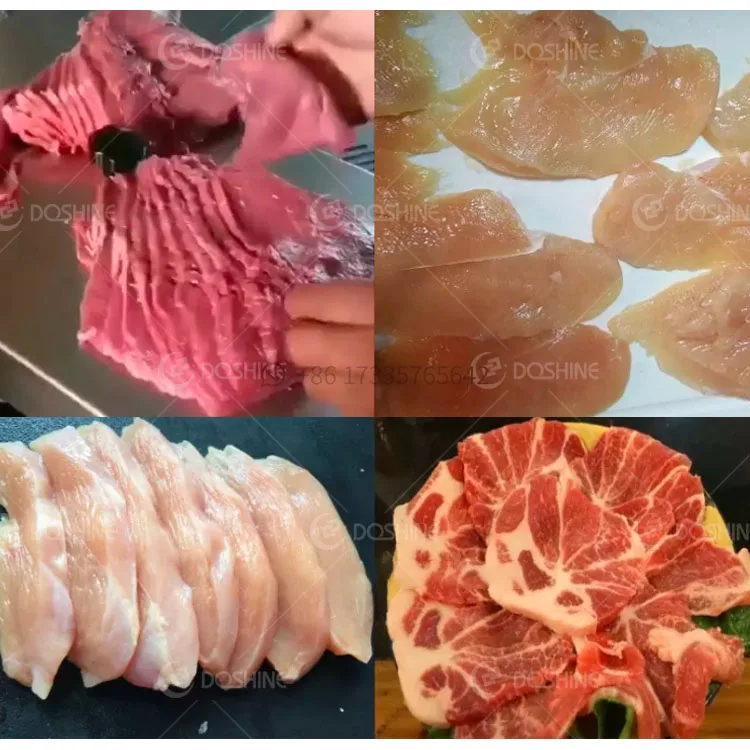 Automatic Horizontal Meat Slicer Machine Chicken Breast Fish Fillet Salmon Trout Cutting Machine
