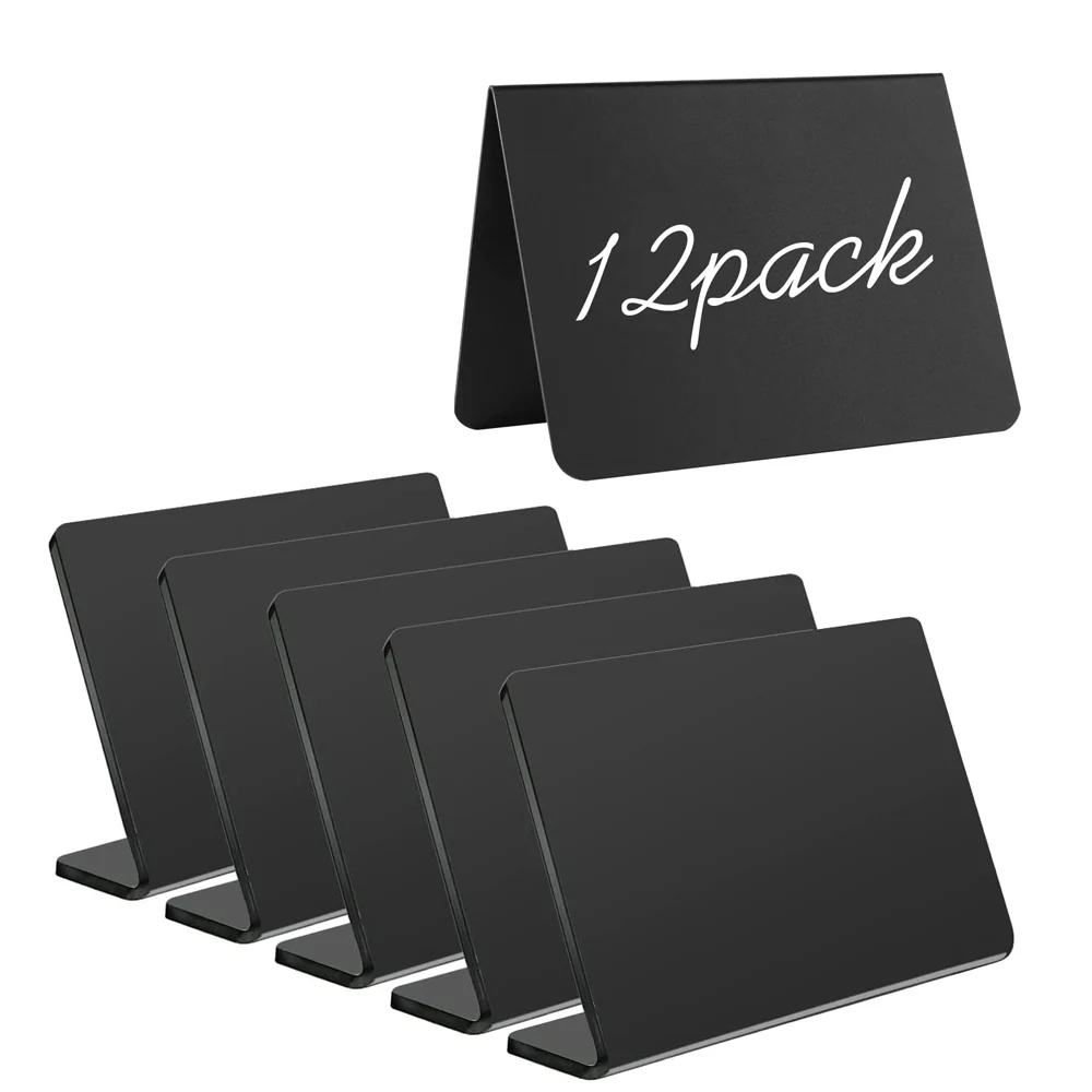 Tabletop Changeable Black memo Acrylic Small Message Blackboard Mini Chalkboard Signs for Buffet,Bakery