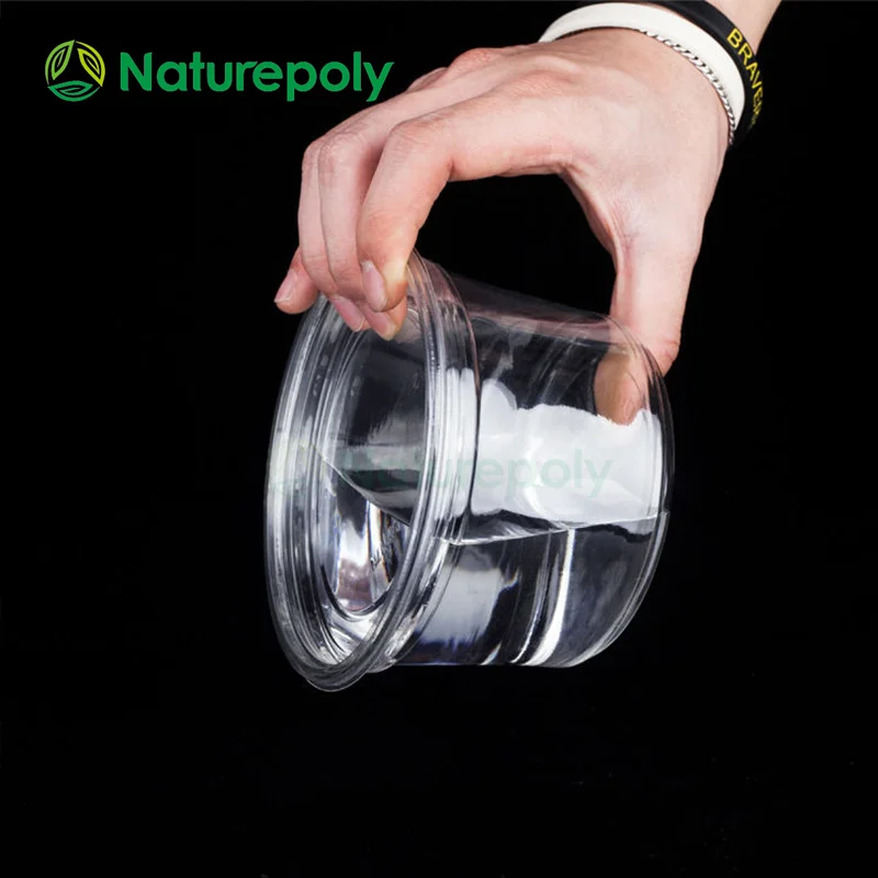 BPA-Free 32oz 24oz 12oz Disposable Leakproof Transparent Food Storage PLA Deli Container with Lids