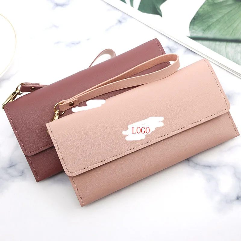 Factory Wholesale New Luxury Fashion RFID Ladies Card Holder PVC Long Women wallet